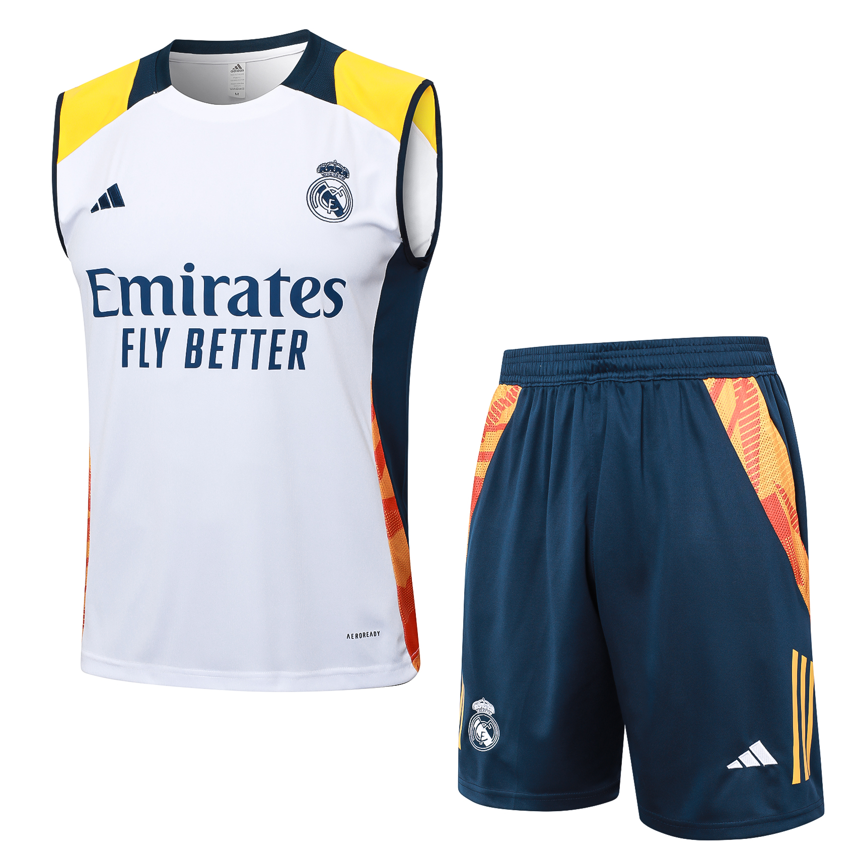 Real Madrid 24-25 Vest Training Set - White - Unitedfutballjersey