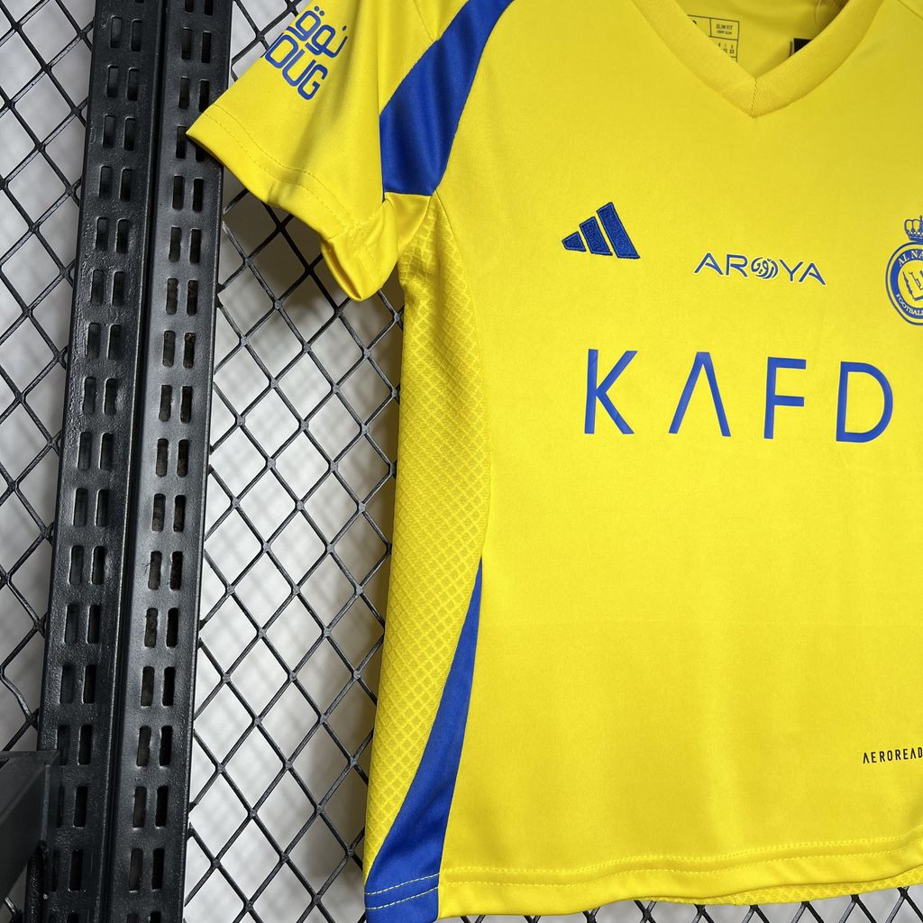 Al Nassr Riyadh Victory 24-25 Home Stadium Kids Kit - Unitedfutballjersey