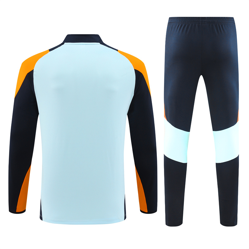 Real Madrid 24-25 Long Sleeve Training Set - Blue & Orange - Unitedfutballjersey