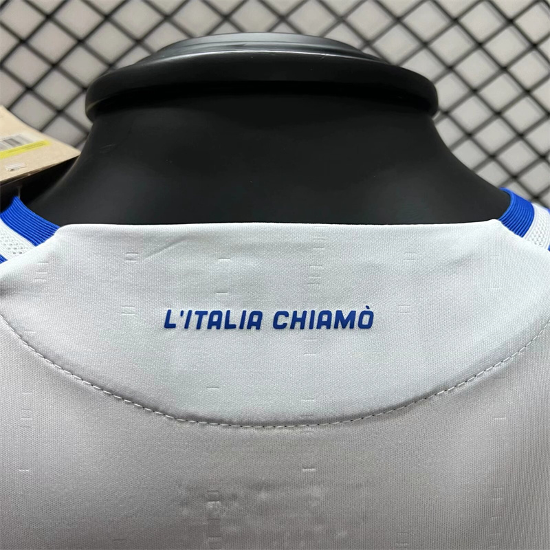 Italy 2024 Away Stadium Long Sleeve Jersey - Player Version - Unitedfutballjersey