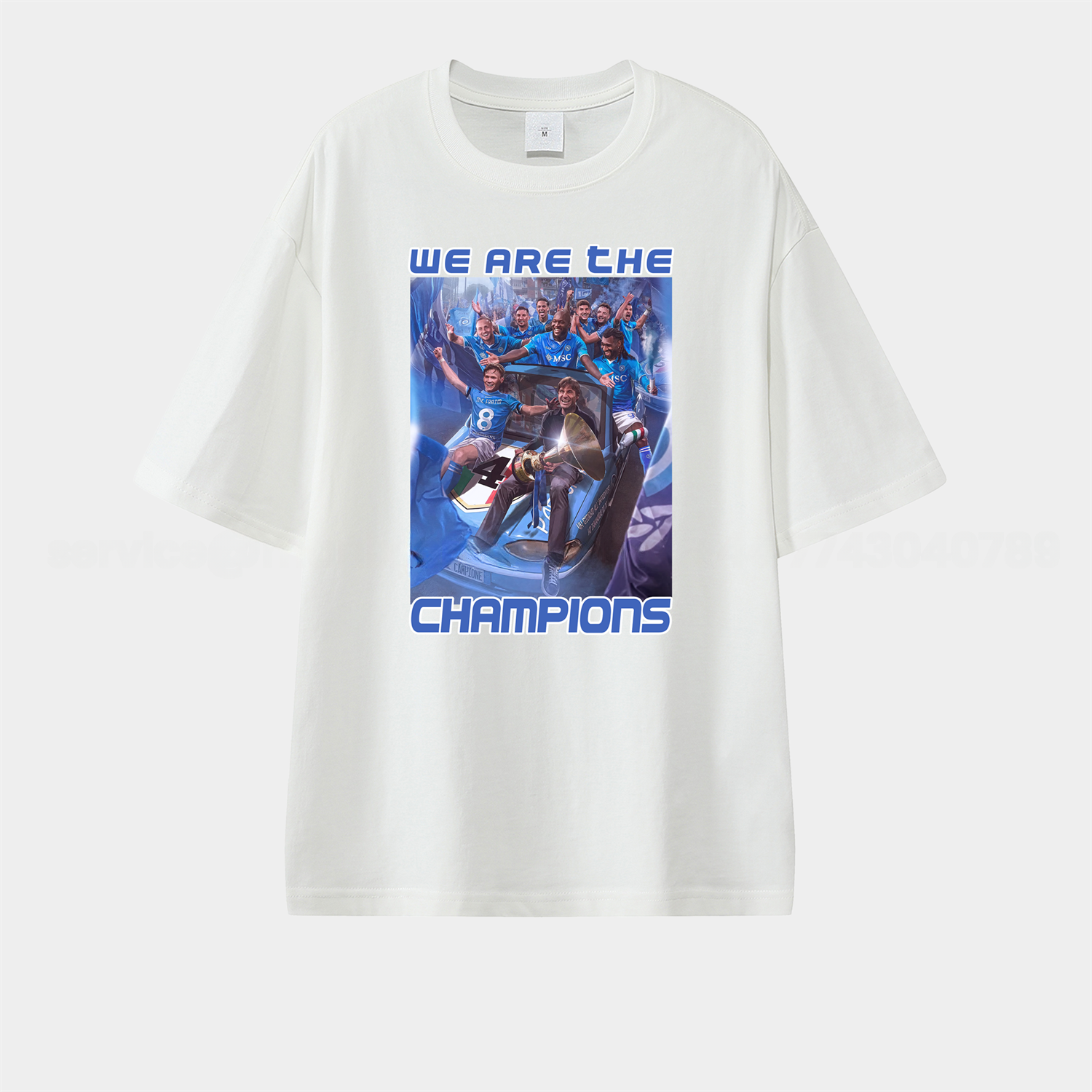 Napoli We Are The Campion 2025 Unisex Pure Cotton T-shirt - Unitedfutballjersey