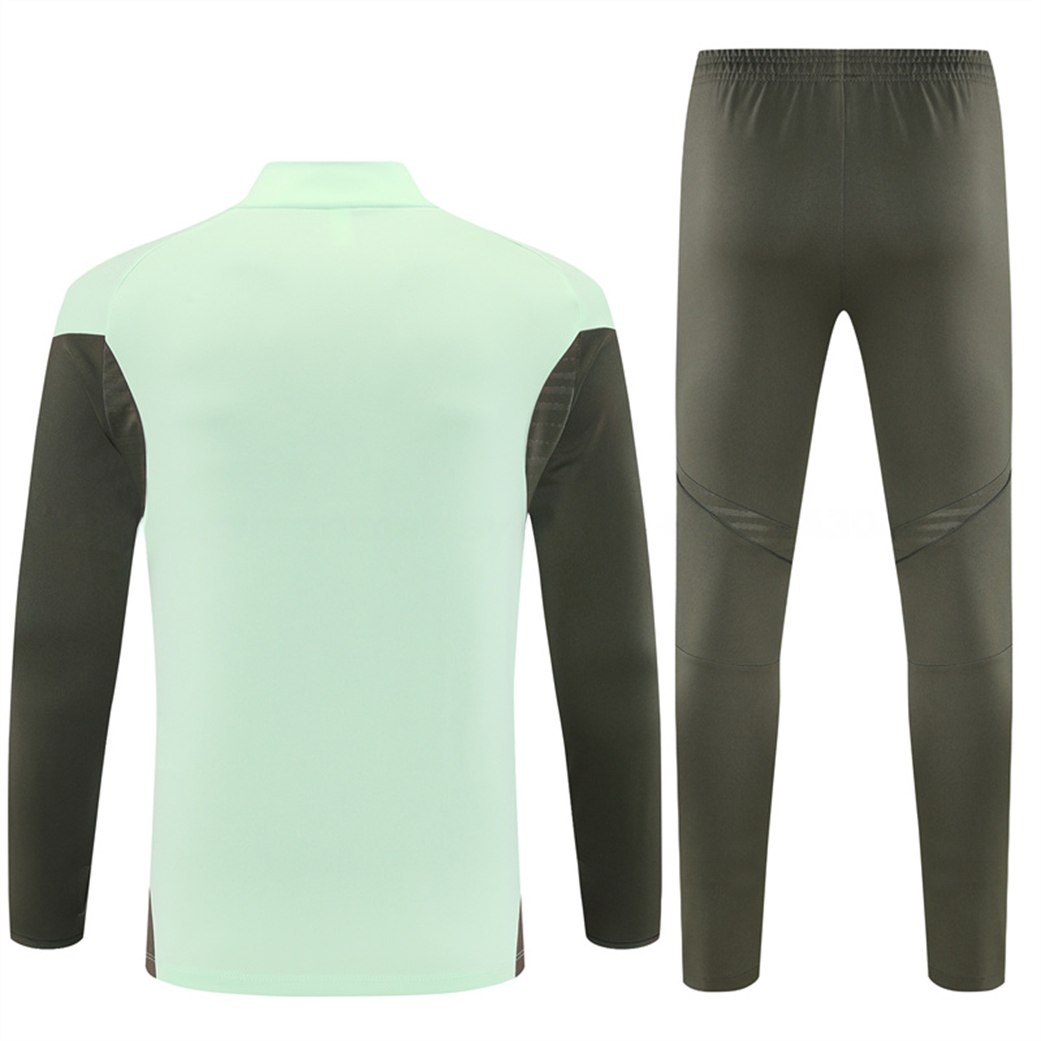 Real Madrid 25-26 Long Sleeve Training Set - Light Green Top & Army Green Pants - Unitedfutballjersey