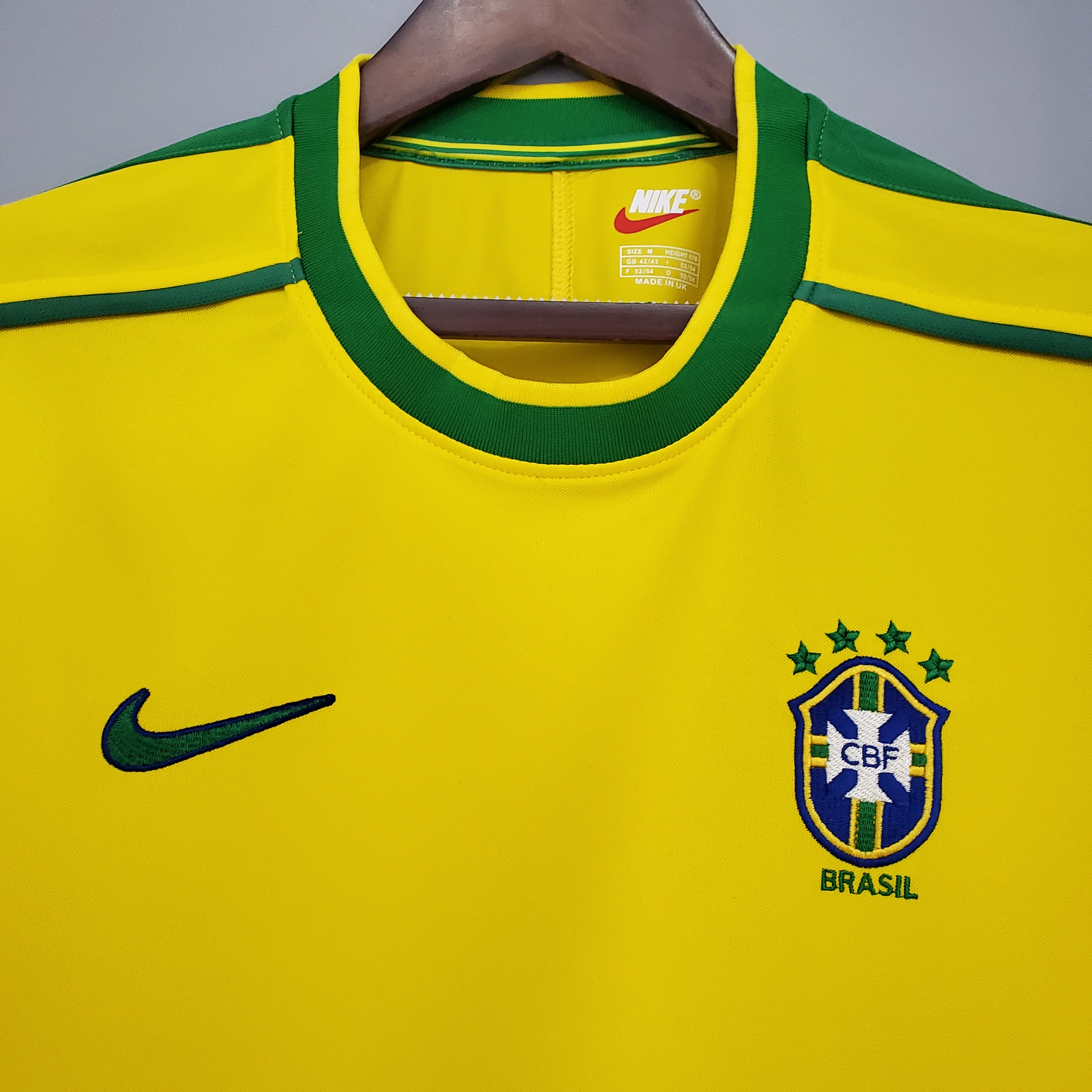 Retro Brazil 1998 Home Stadium Jersey - Unitedfutballjersey
