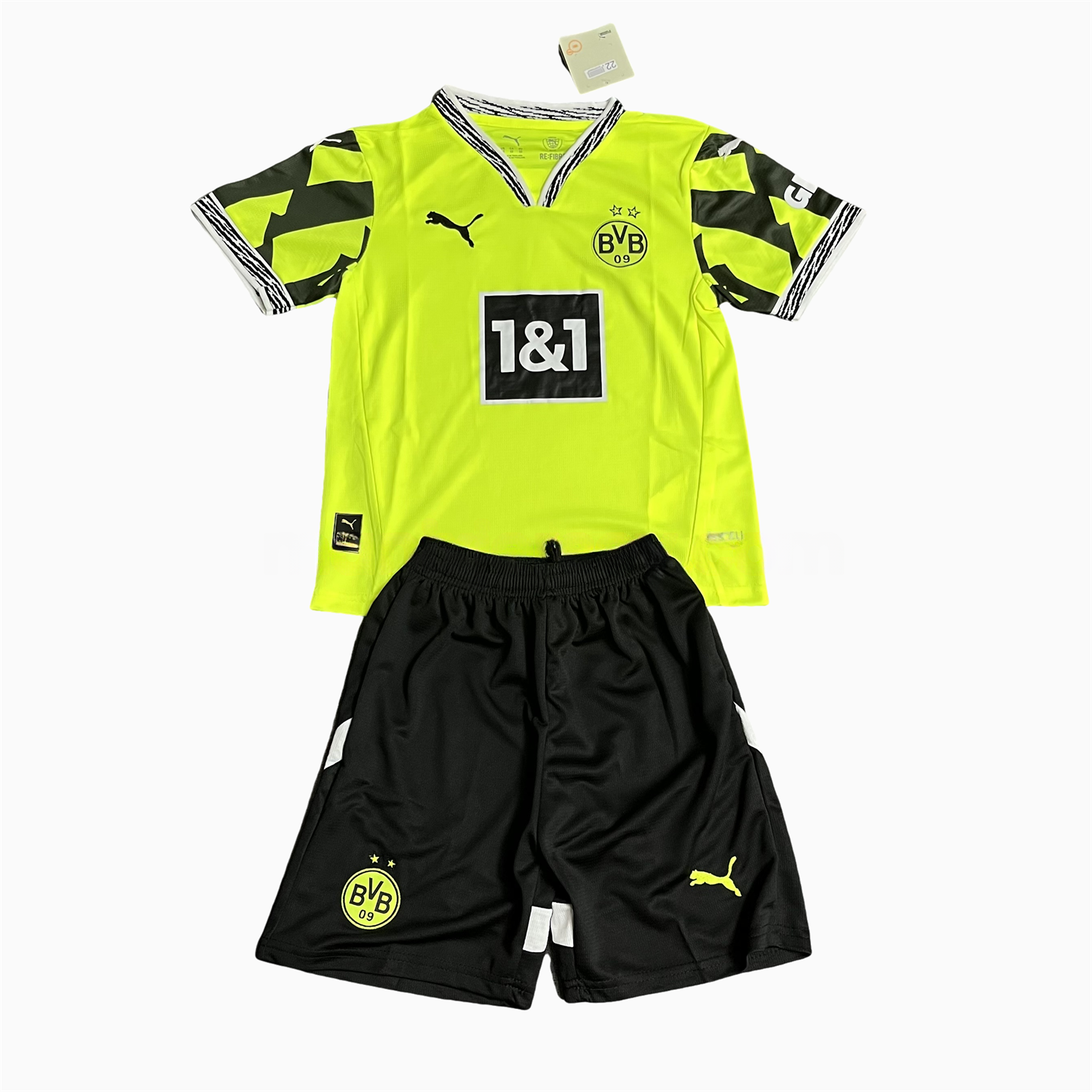 Dortmund 24-25 Yellow Alert Special Edition Kids Kit with Black Shorts - Unitedfutballjersey
