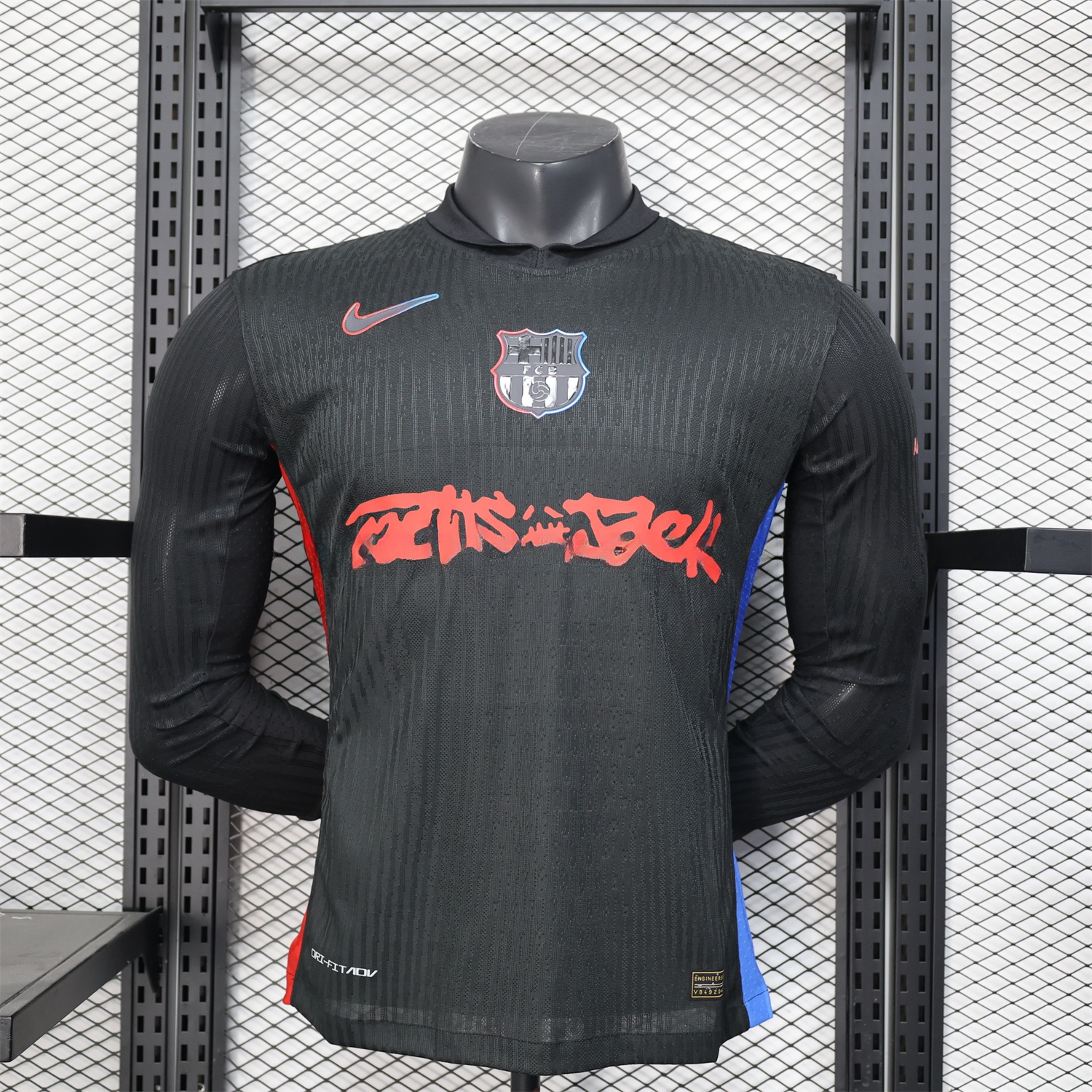 B.A.R.S.A x Travis Scott 24-25 Away Black Long Sleeves Jersey - Player Version - Unitedfutballjersey