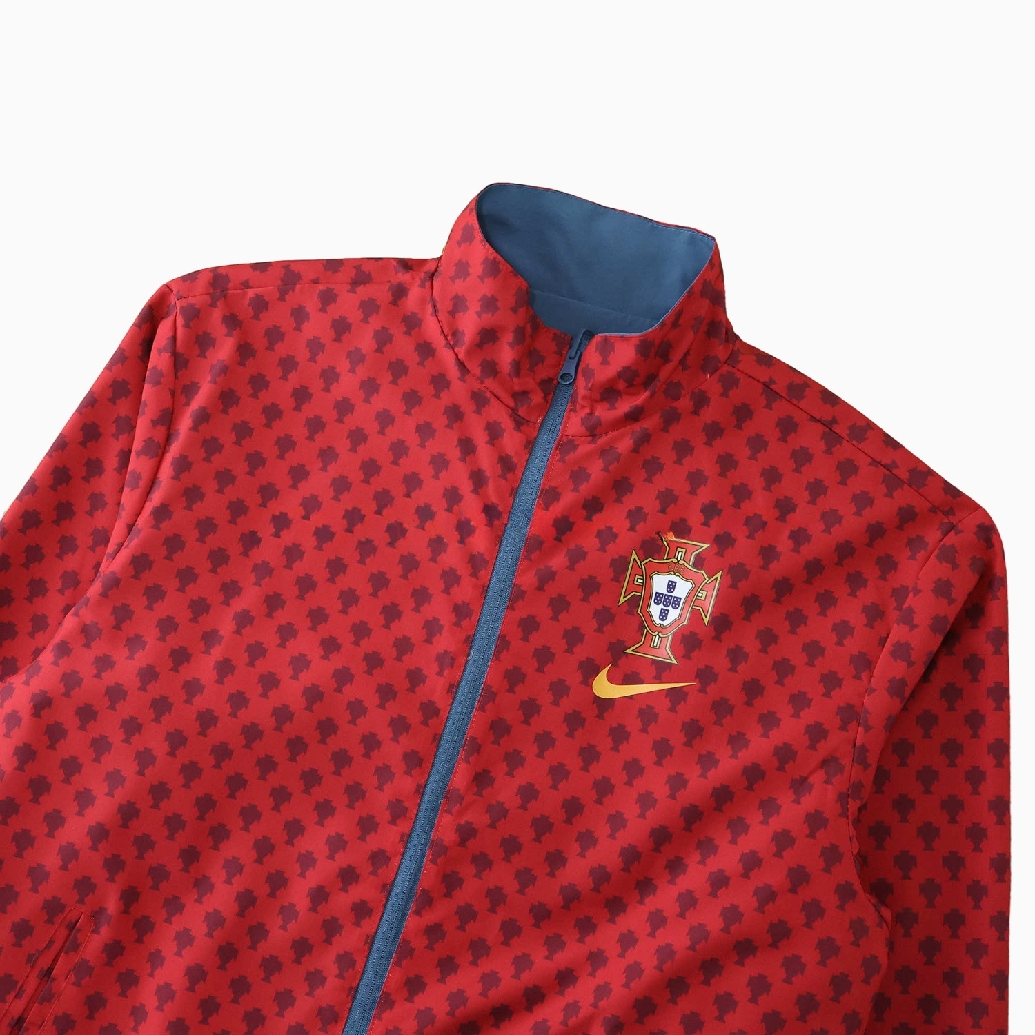 Portugal 24-25 Double Sided Reversible Windbreaker - Red & Blue - Unitedfutballjersey