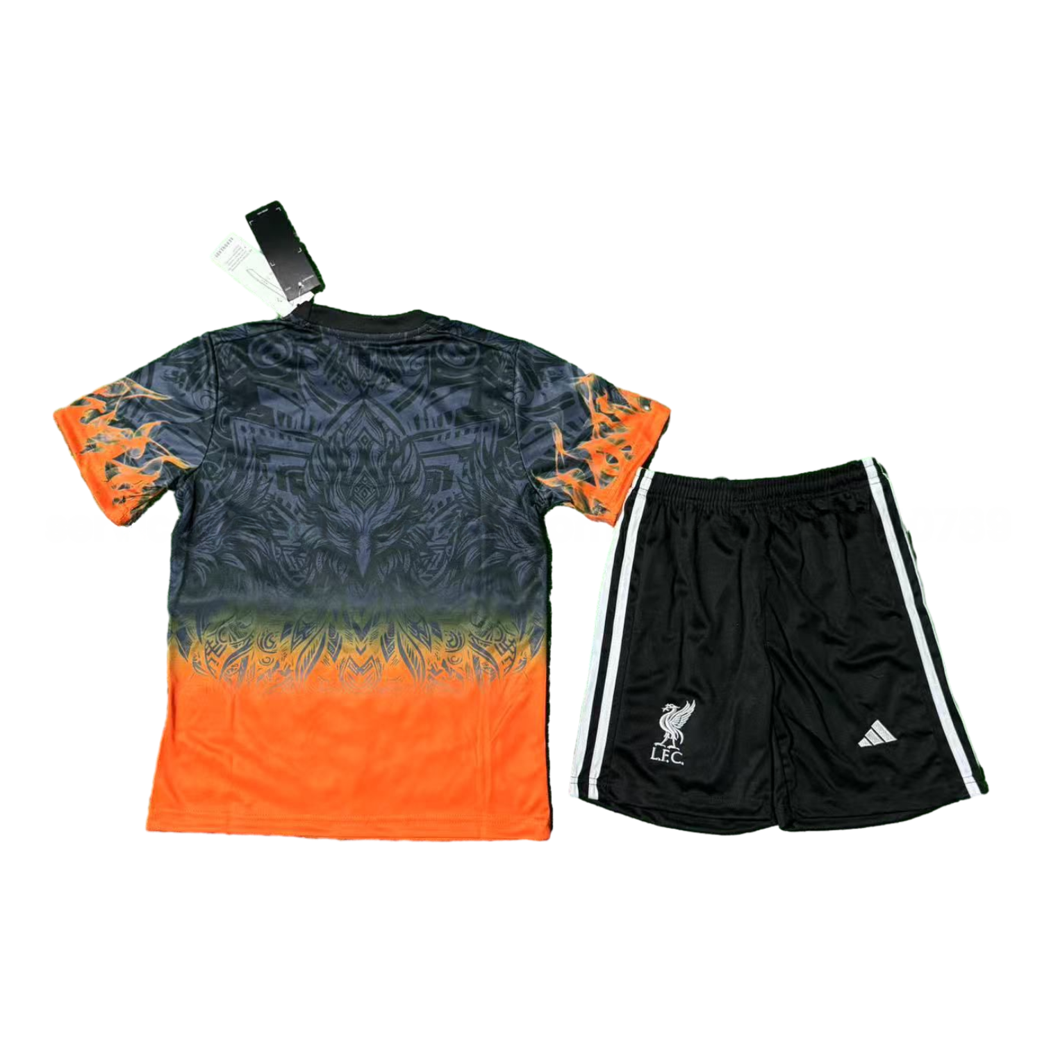 Liver.pool 25-26 Orange Liver.pool Bird Black Special Kids Kit - Unitedfutballjersey