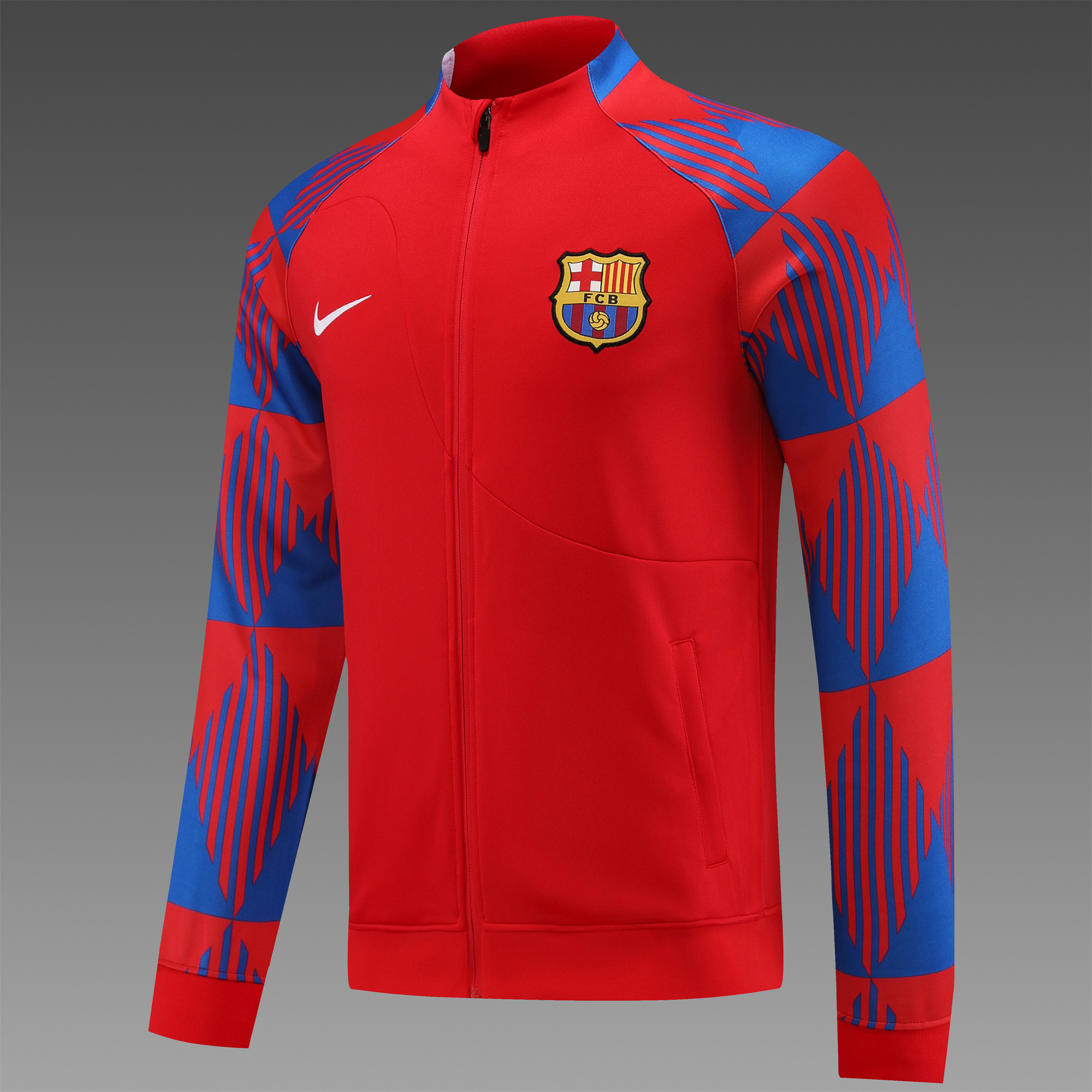 B.A.R.S.A 23-24 Jacket Training Tracksuit Red - Unitedfutballjersey