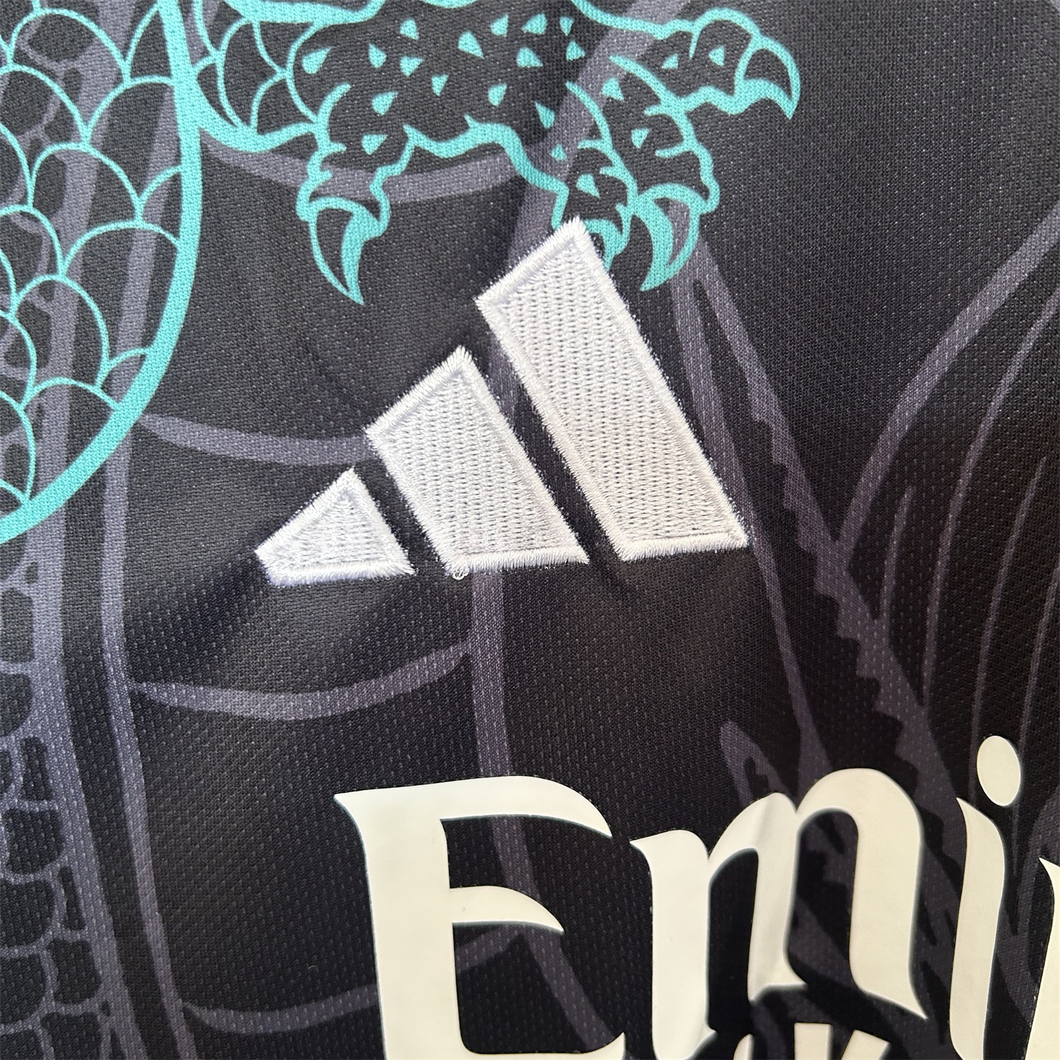 Real Madrid 25-26 Blue Dragon Black Jersey - Fans Version - Unitedfutballjersey