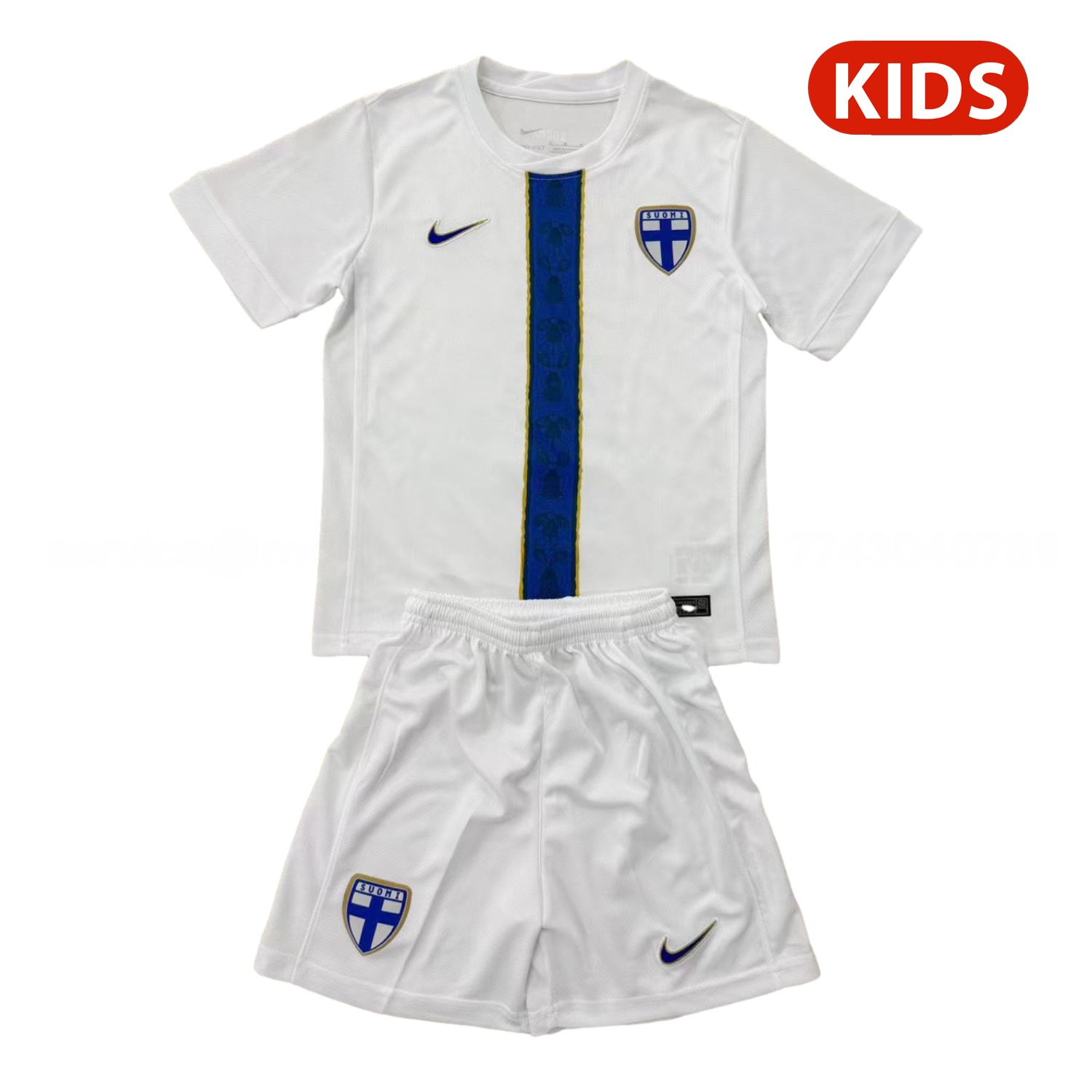 Finland 25-26 Home Kids Kit - Unitedfutballjersey