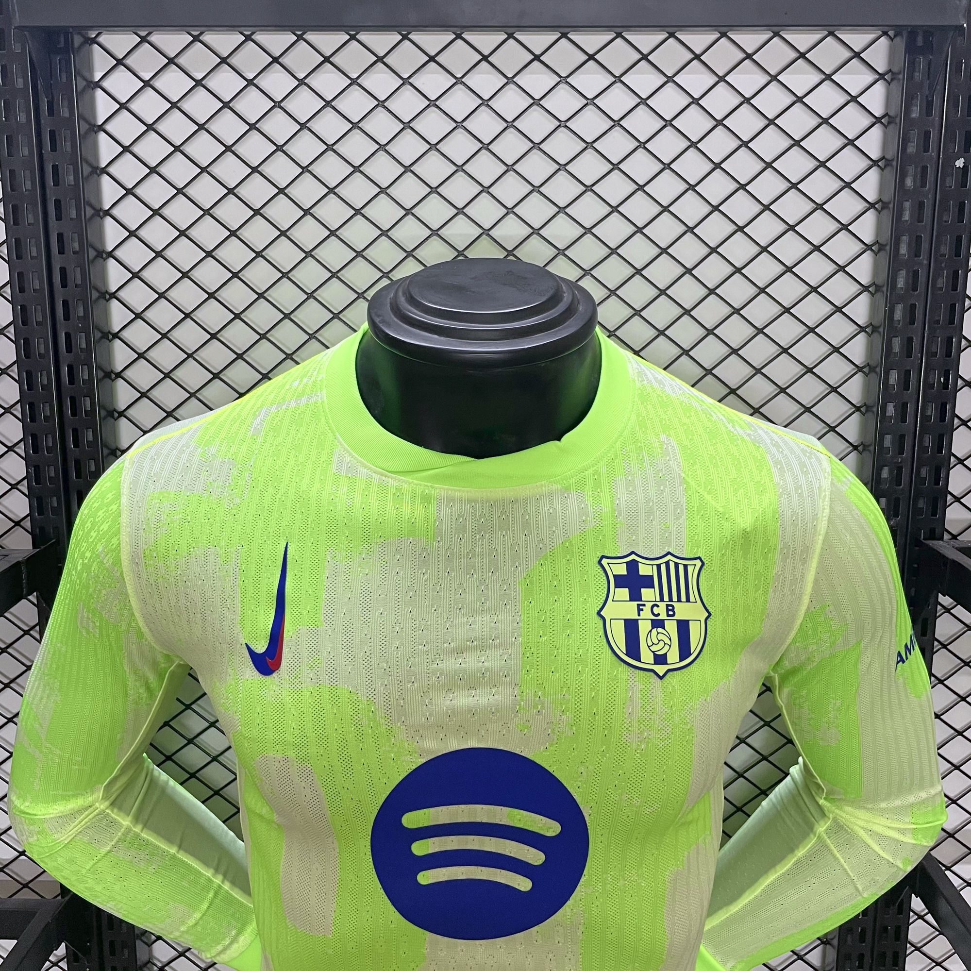 Barcelona 24-25 Third Long Sleeve Jersey with Big Logo - Player Version - Unitedfutballjersey