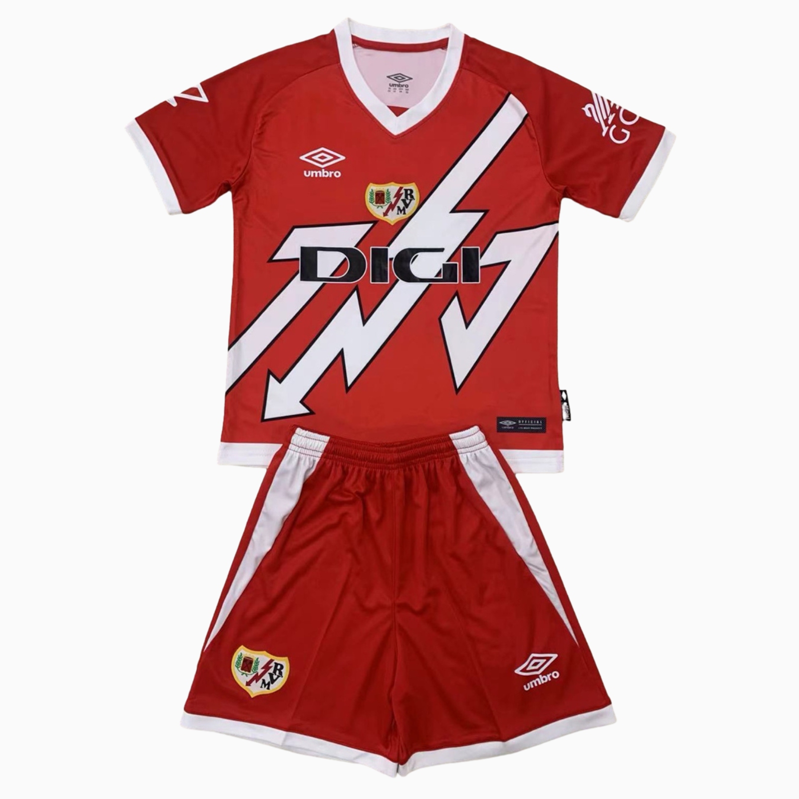 Rayo Vallecano 24-25 Away Men's Adult Jersey Set - Fans Version - Unitedfutballjersey
