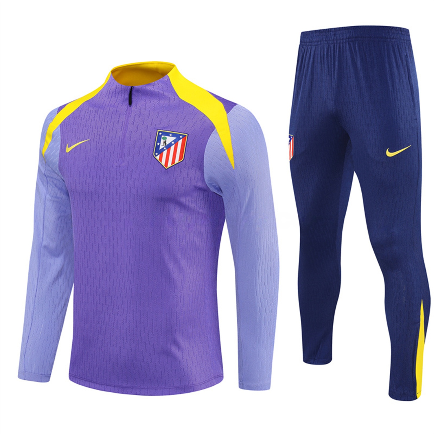 Atletico Madrid 25-26 Long Sleeves Training Set - Purple Top & Purple Pants - Unitedfutballjersey