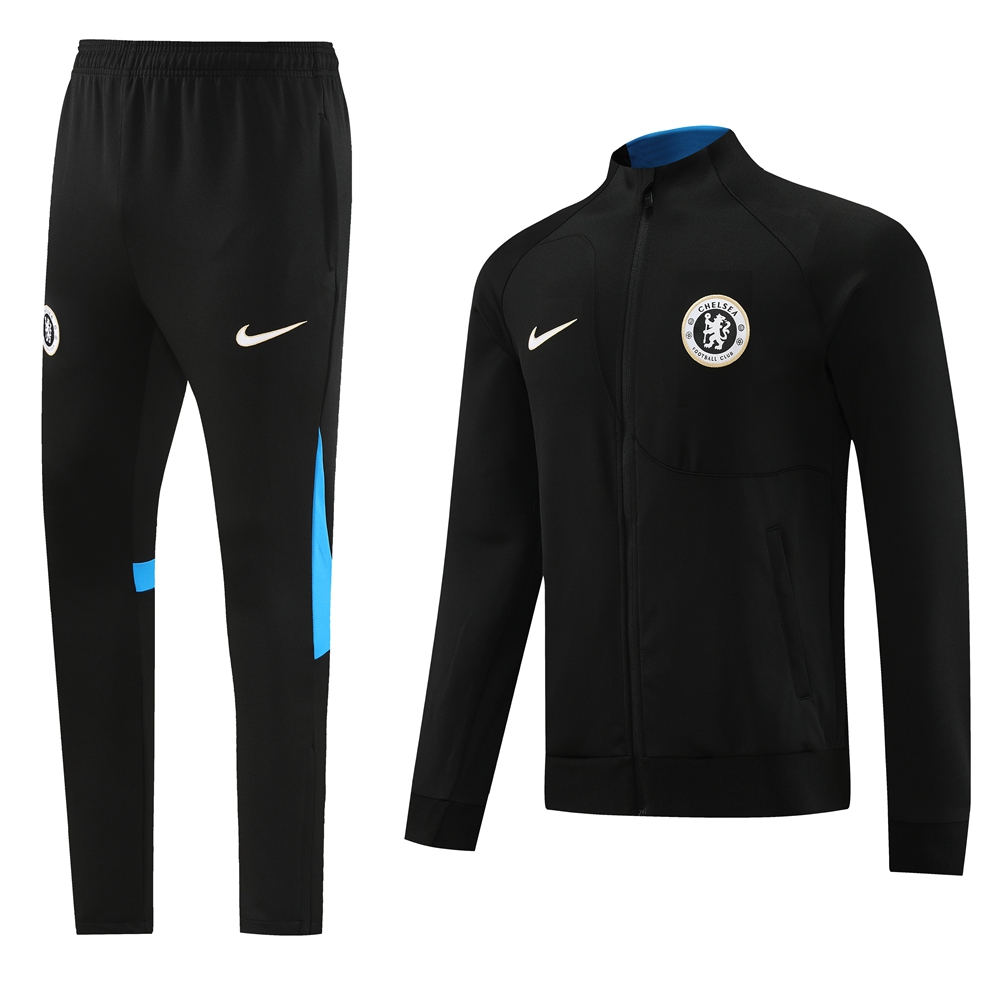 Che 23-24 Jacket Training Tracksuit - Black - Unitedfutballjersey