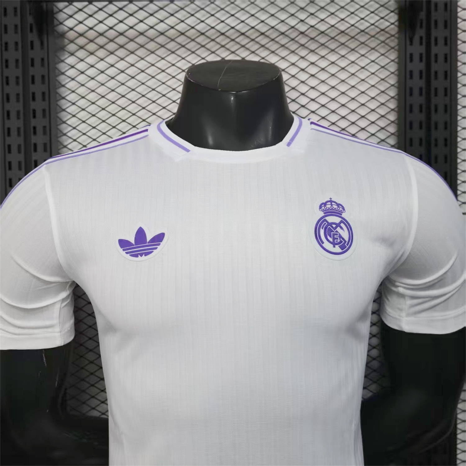Real Madrid 25-26 Purple Logo White Jersey - Player Version - Unitedfutballjersey