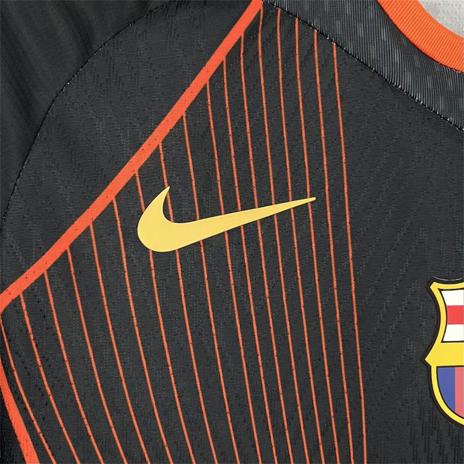 Barcelona 25-26 T90 Orange Lines Black Special Jersey - Fans Version - Unitedfutballjersey