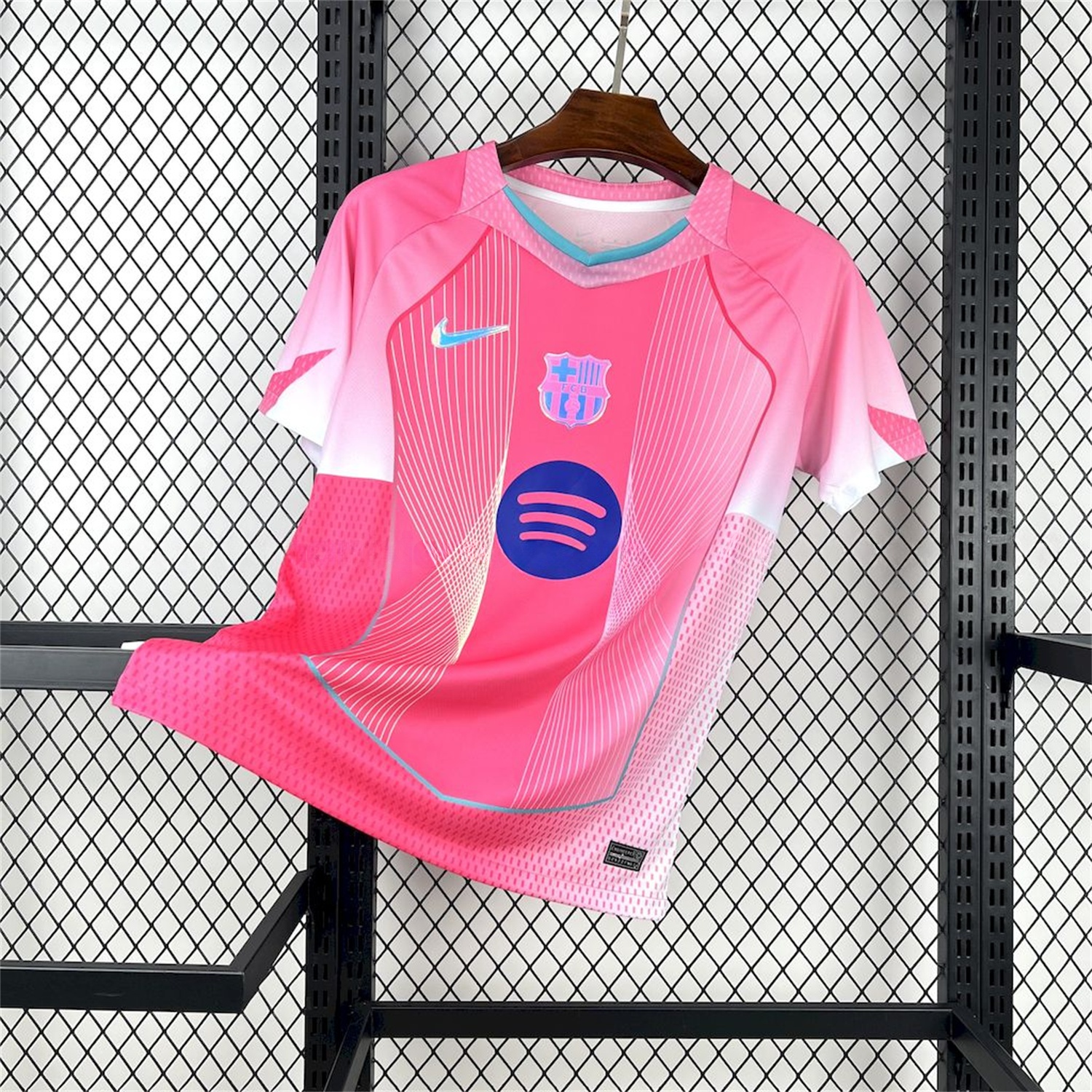 Barcelona 25-26 T90 White Lines Pink Gradient Special Jersey - Fans Version - Unitedfutballjersey