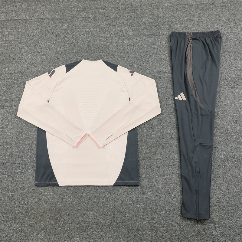 Real Madrid 24-25 Long Sleeve Training Set - Player Version - Apricot - Unitedfutballjersey