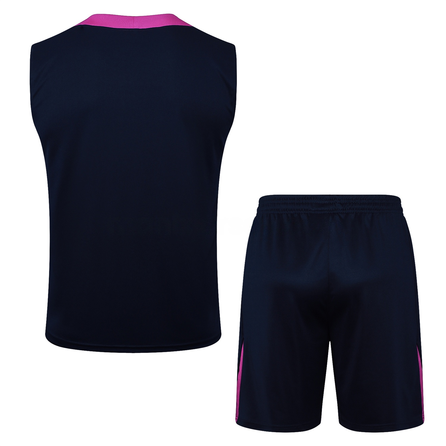 B.A.R.S.A 25-26 Vest Training Set - Deep Blue Black Vest and Shorts - Unitedfutballjersey