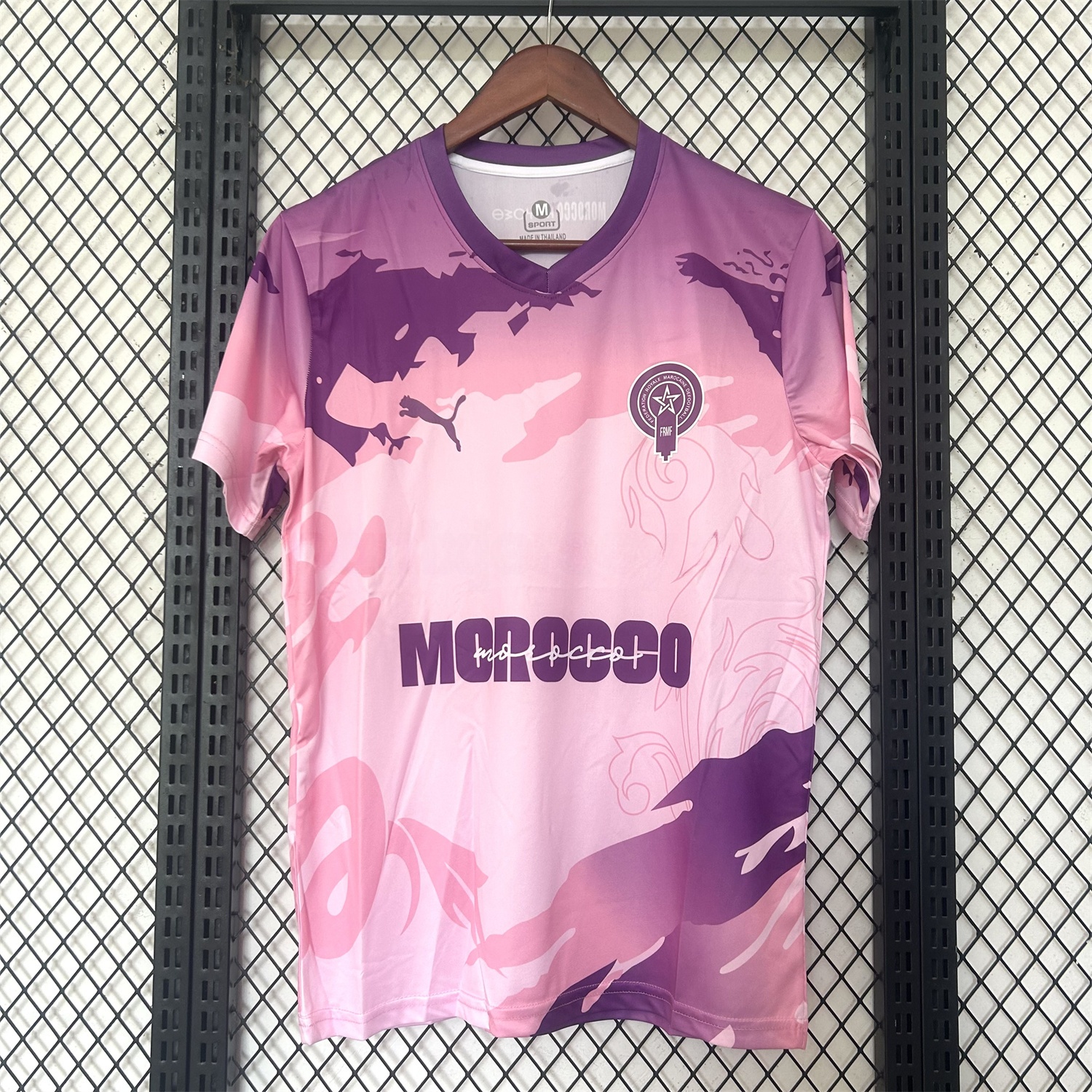 Morocco 25-26 Purple Pattern Pink Training Jersey - Fans Version - Unitedfutballjersey