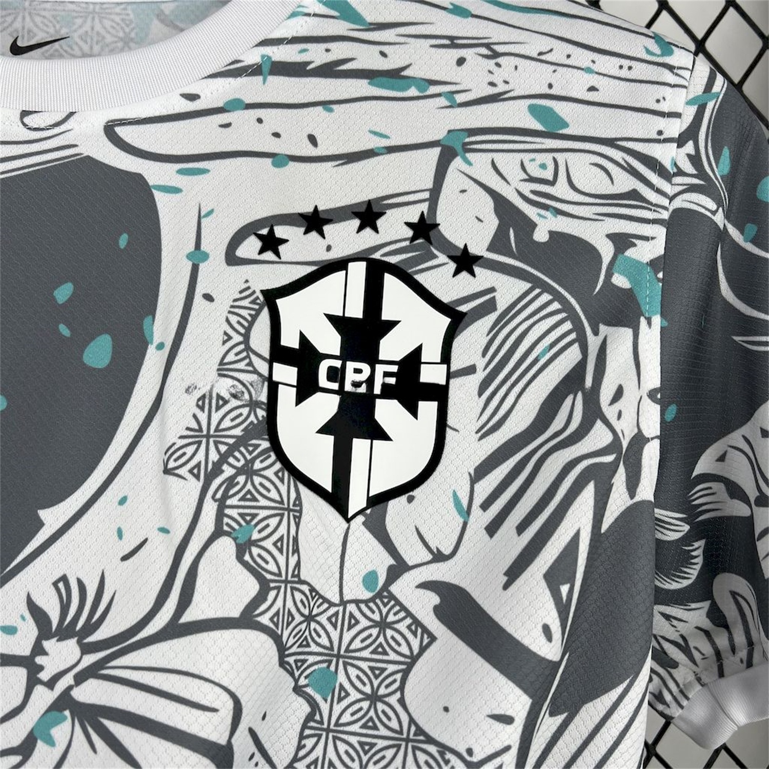 Brazil 2025 Blue Macaw Special Edition White Jersey - Fans Version - Unitedfutballjersey