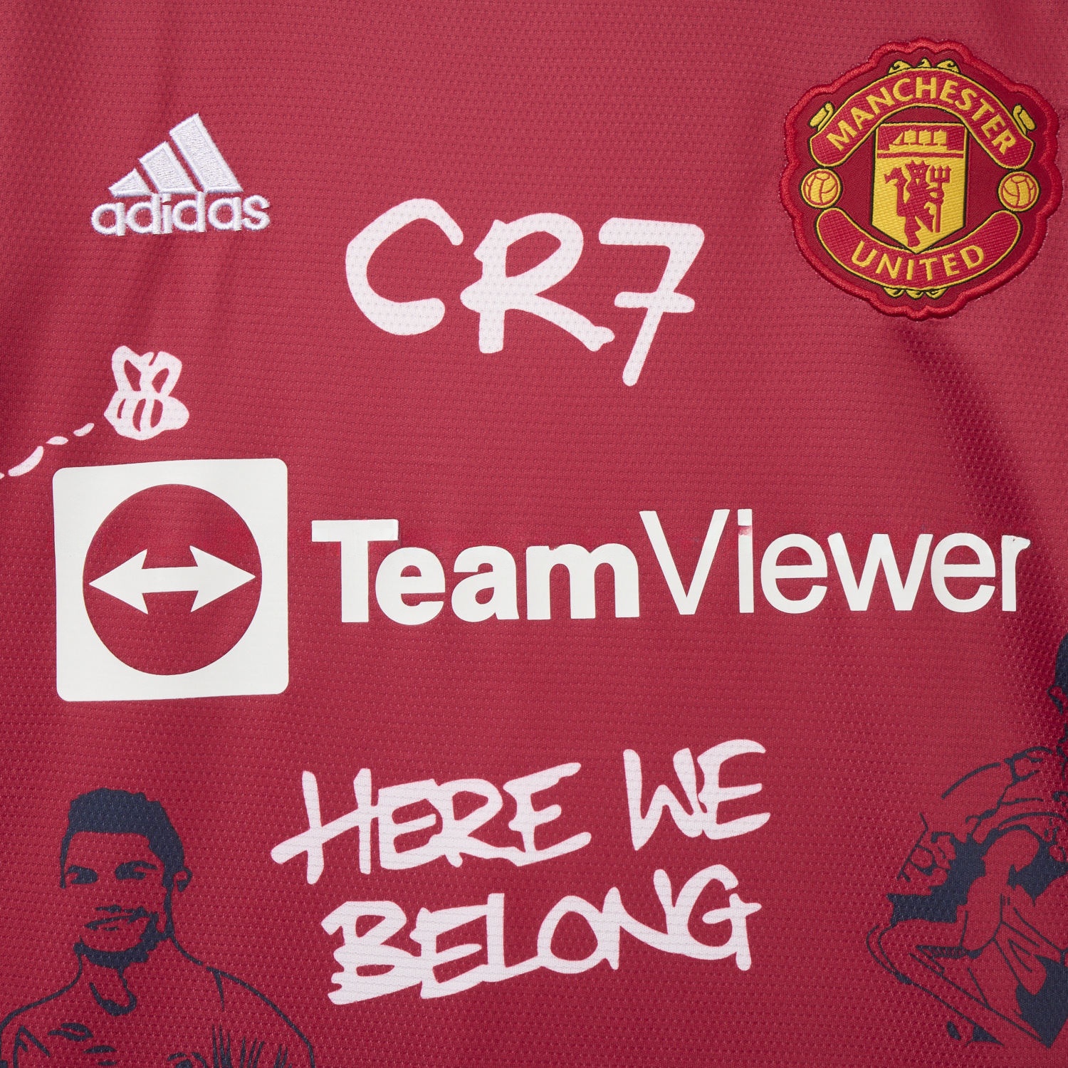 Retro Manchester United 21-22 Home Ronaldo Graffiti Edition Special Edition Jersey - Unitedfutballjersey