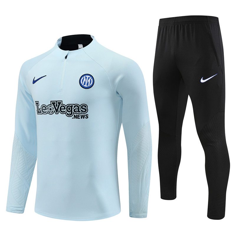 Inter Milan 23-24 Long Sleeve Training Set -Light Grey - Unitedfutballjersey