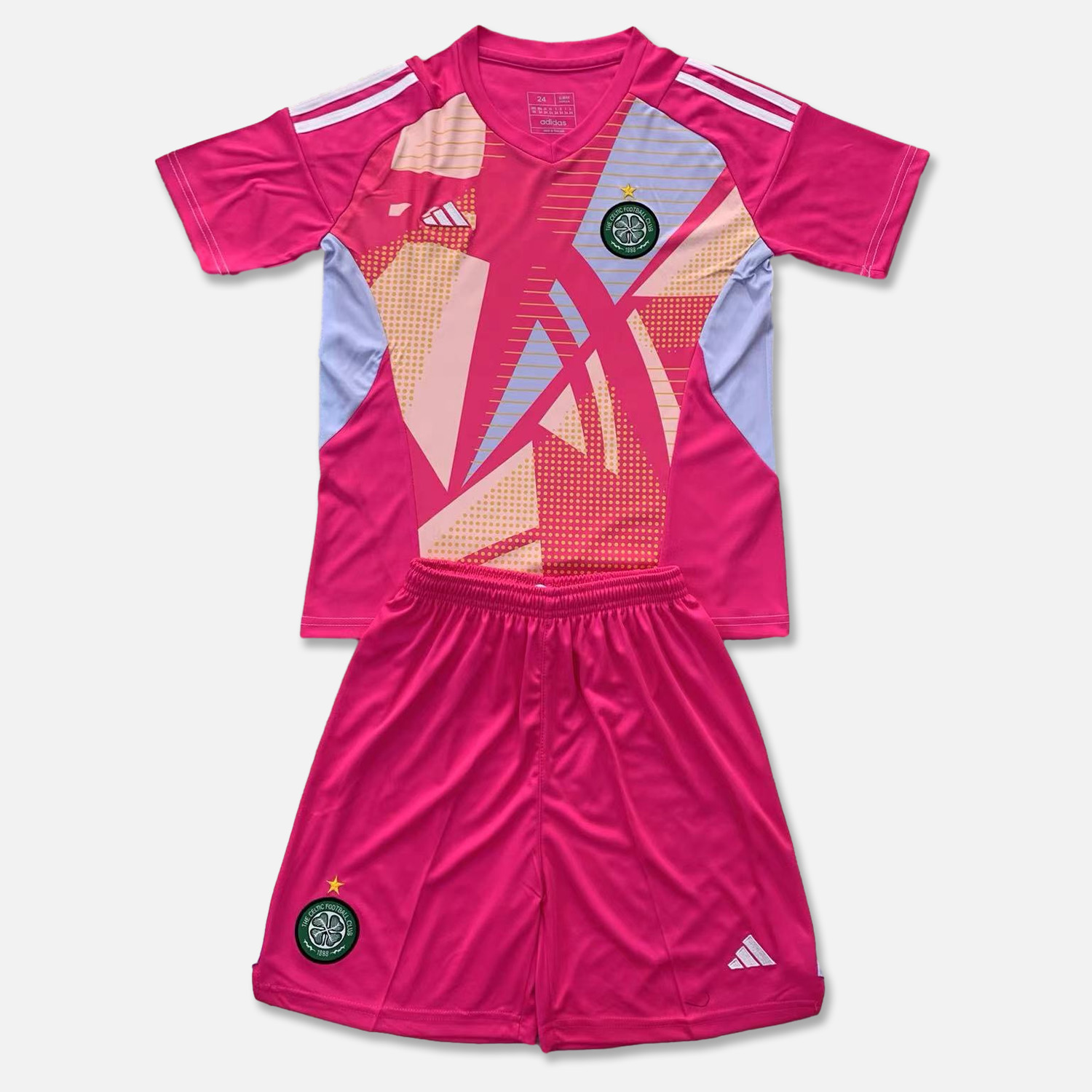 Celtic 24-25 Pink Goalkeeper Kids Kit - Unitedfutballjersey
