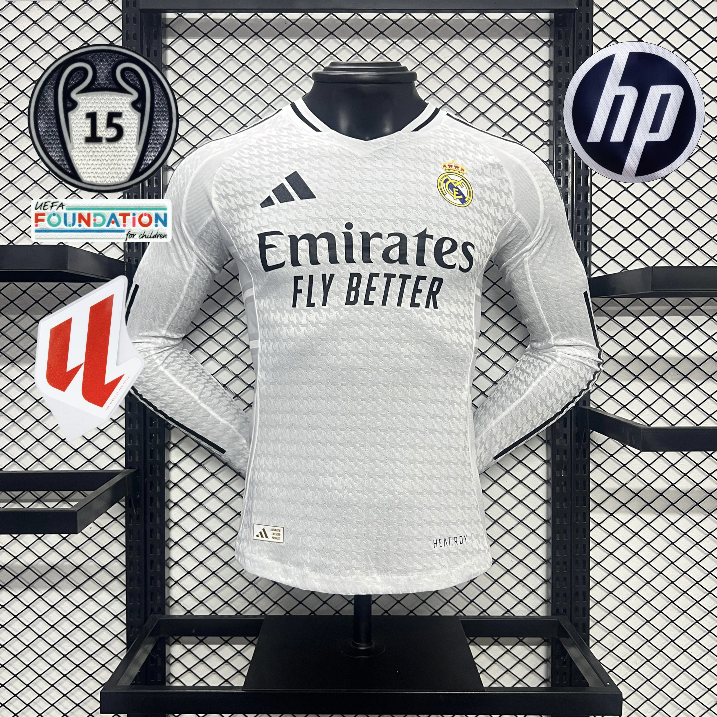 Real Madrid 24-25 Home Long Sleeve Jersey - Player Version - Unitedfutballjersey