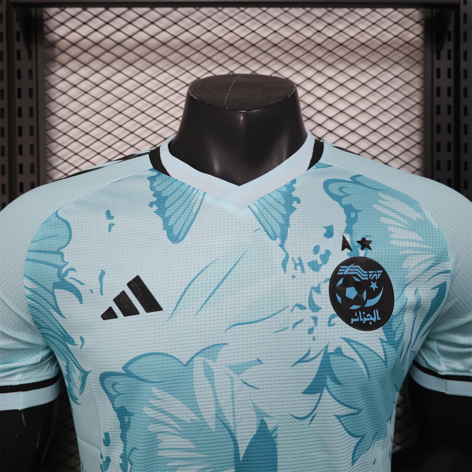 Algeria 25-26 Light Blue Flower Pattern Special Edition Jersey - Player Version - Unitedfutballjersey
