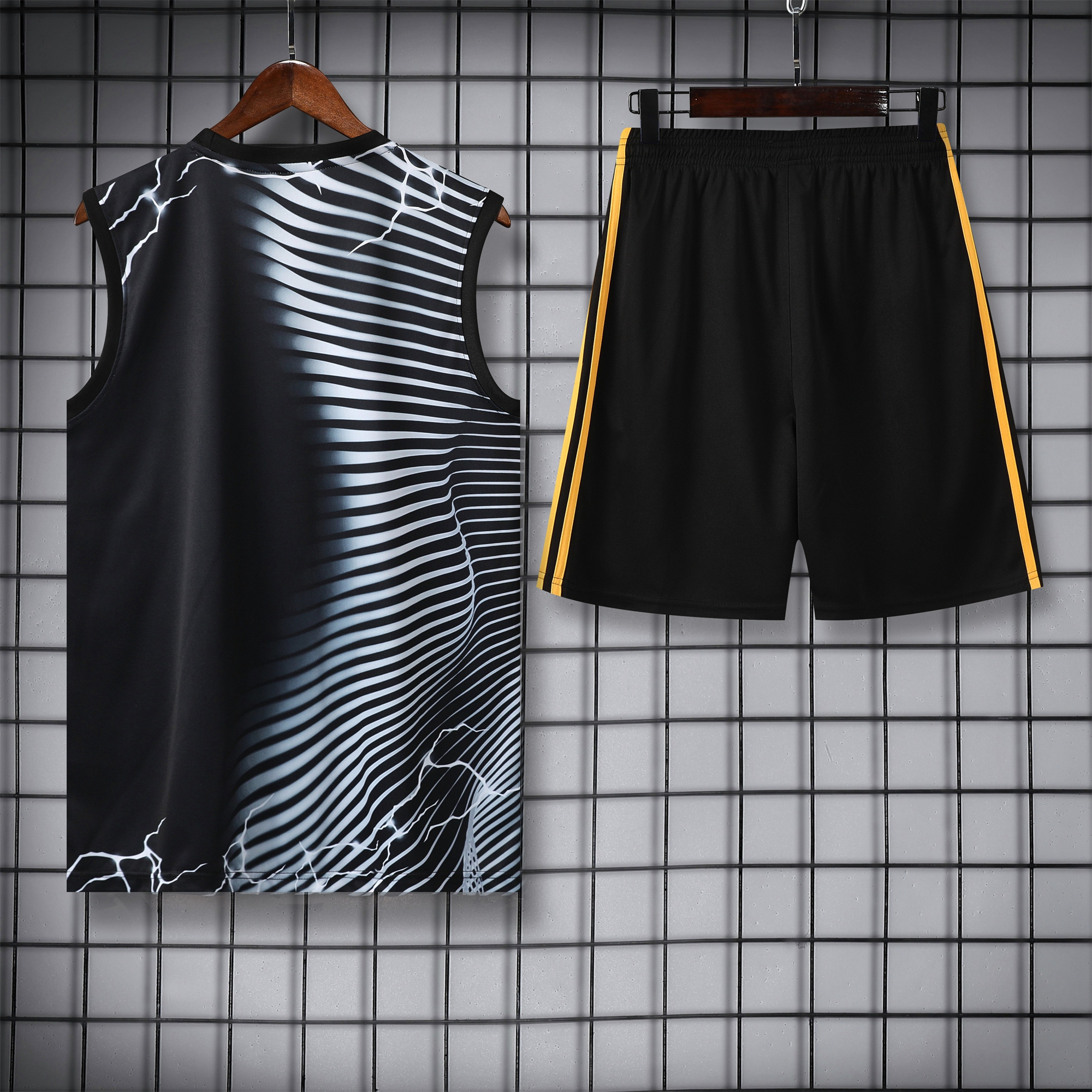 Real Madrid 24-25 Vest Training Set - White & Black Leopard - Unitedfutballjersey