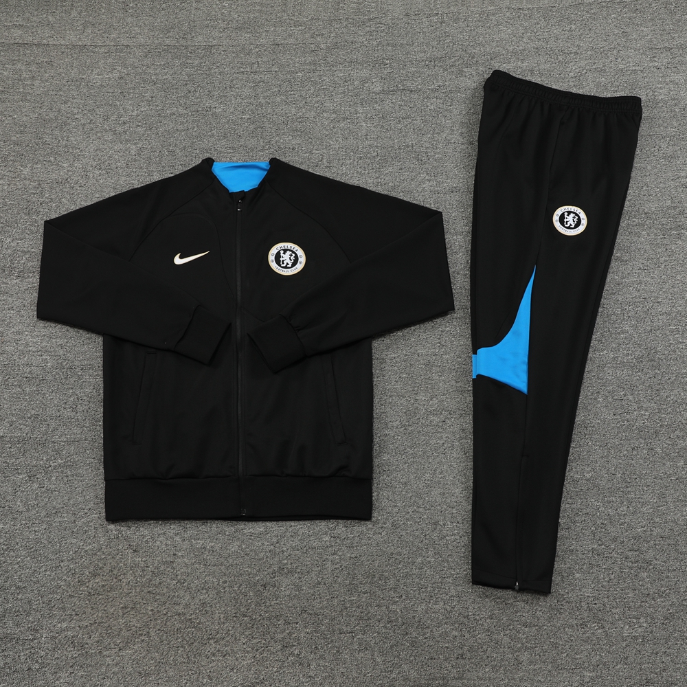 Che 23-24 Jacket Training Tracksuit - Black - Unitedfutballjersey