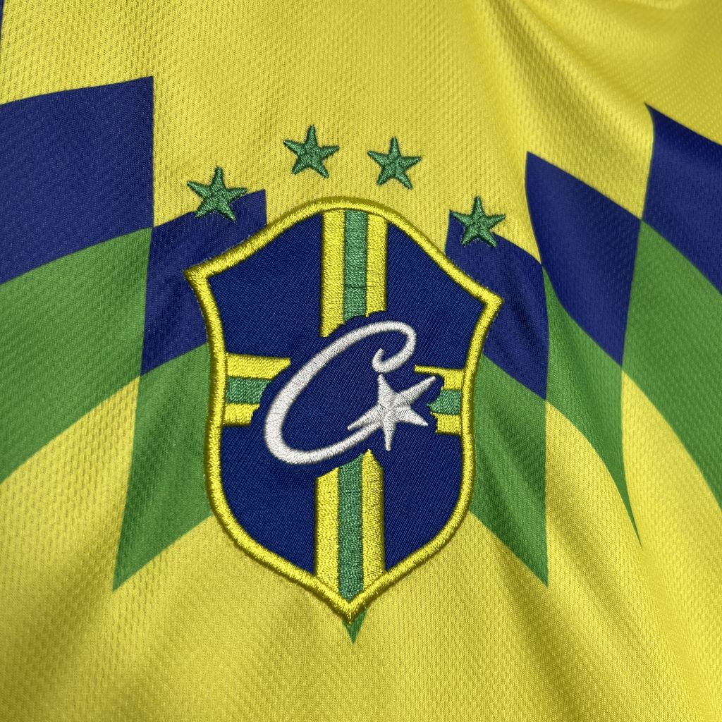 Corteiz x Retro Brazil 1995 Home Jersey - with RTW 18 print - Unitedfutballjersey