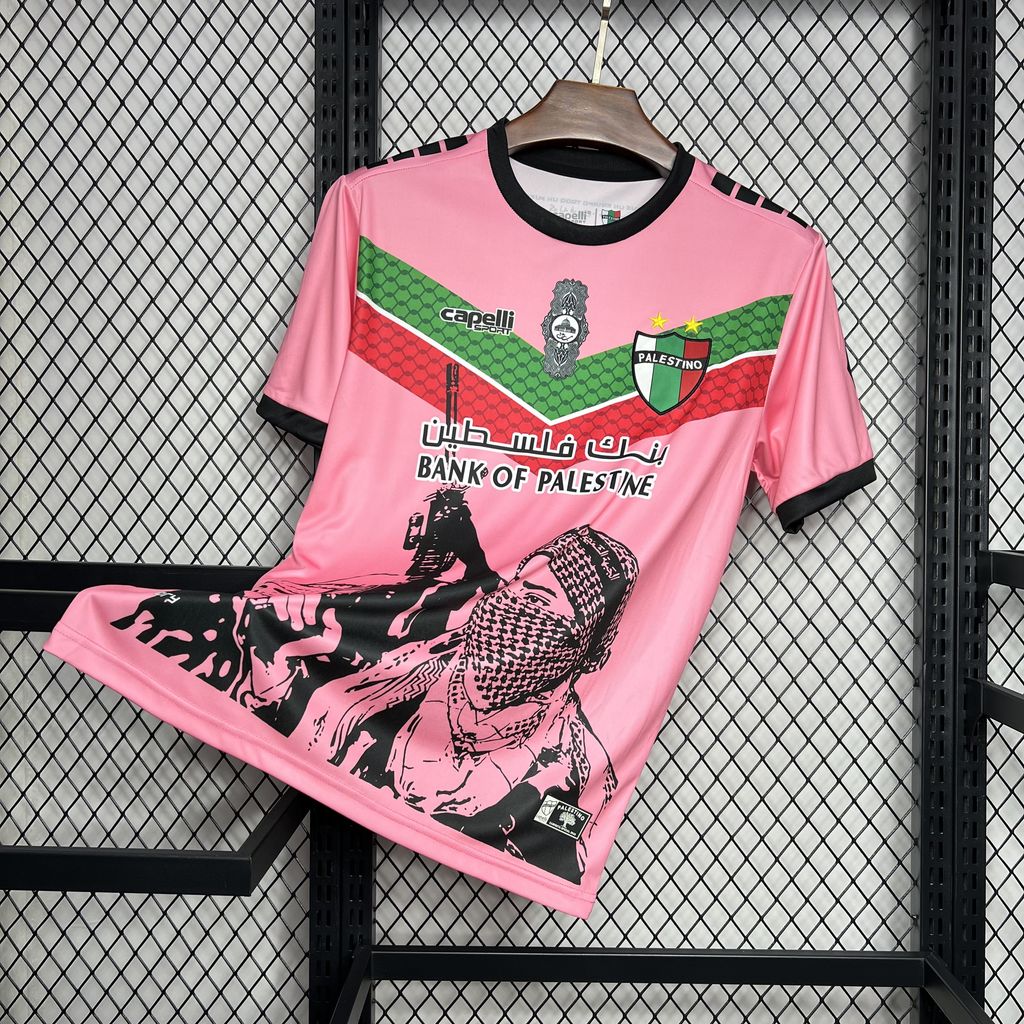 Club Deportivo Palestino 24-25 Pink Graffiti Jersey - Fans Version - Unitedfutballjersey