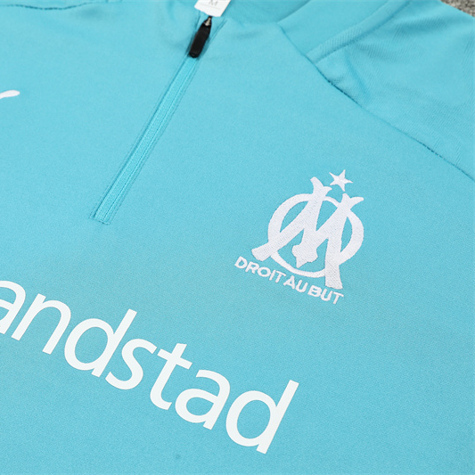 Marseille 24-25 Long Sleeve Training Set - Lake Blue - Unitedfutballjersey
