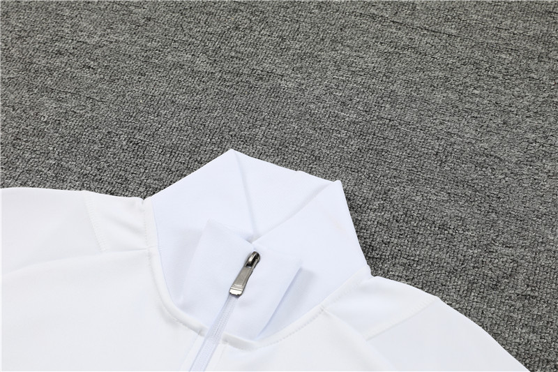 Manchester United 23-24 Jacket Training Tracksuit -White and Black - Unitedfutballjersey