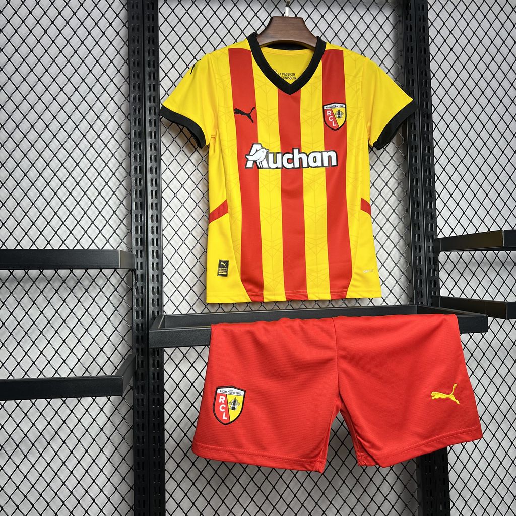 RC Lens 24-25 Home Stadium Kids Kit - Unitedfutballjersey