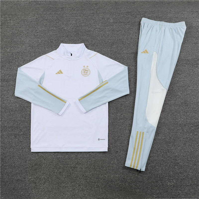 Algeria 23-24 Kids Long Sleeve Training Set White - Unitedfutballjersey