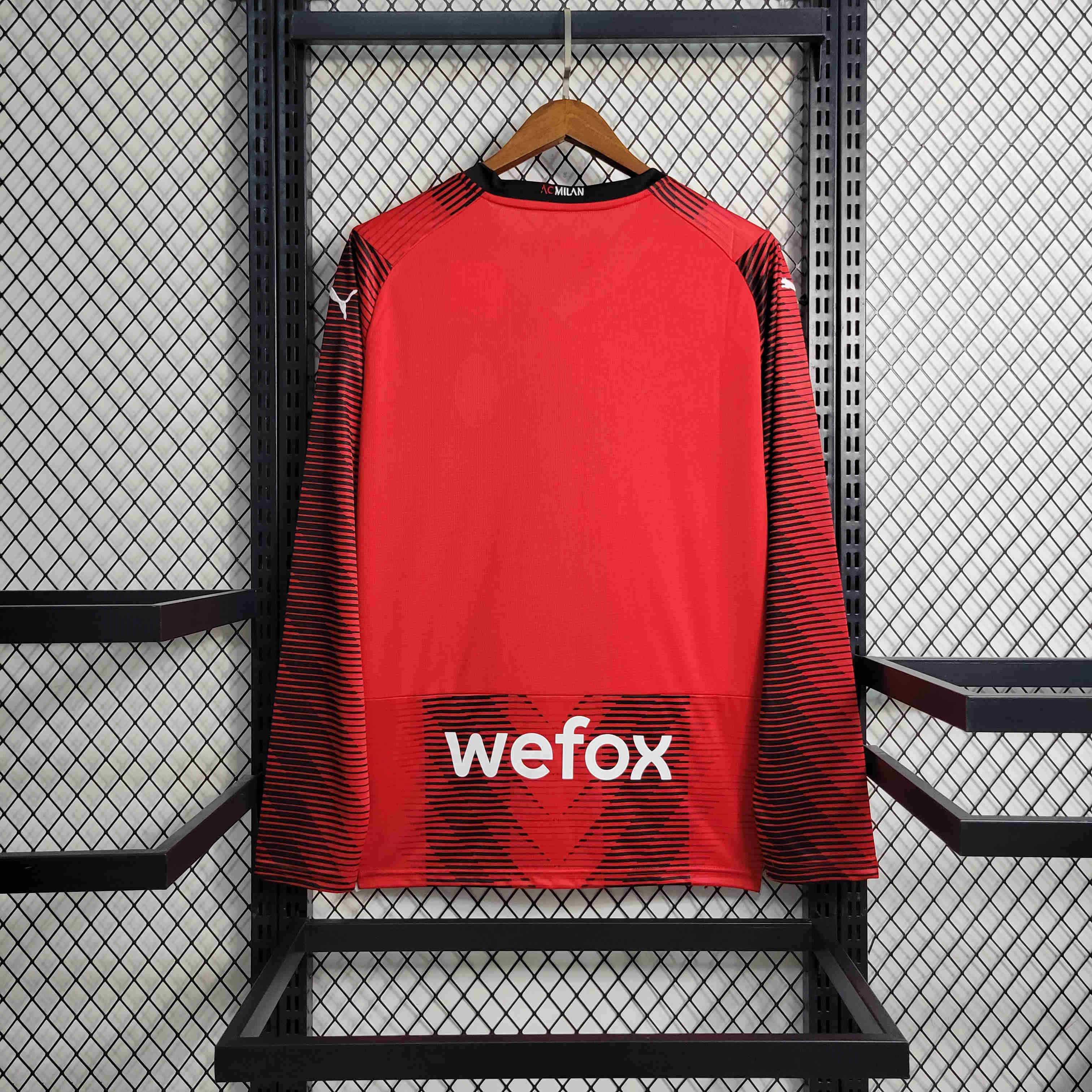 23/24 AC Milan Home Long Sleeve Jersey - Fans Version - Unitedfutballjersey