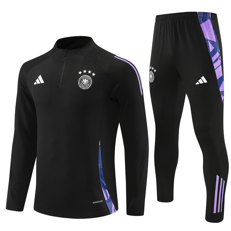 Germany 2024 Long Sleeve Training Set - Black - Unitedfutballjersey