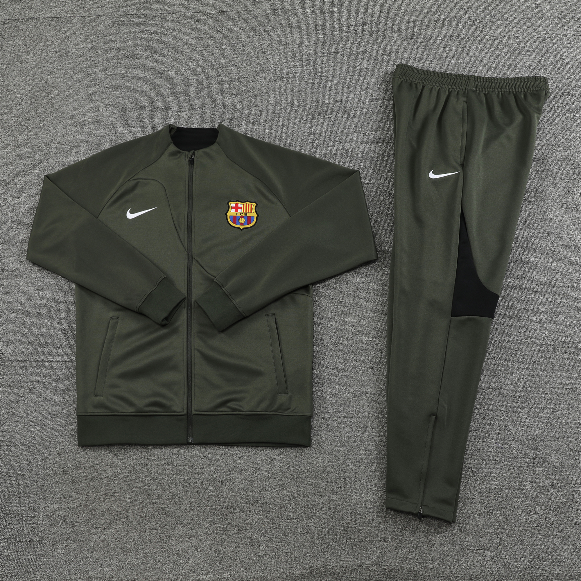 B.A.R.S.A 23-24 Jacket Training Tracksuit Green - Unitedfutballjersey