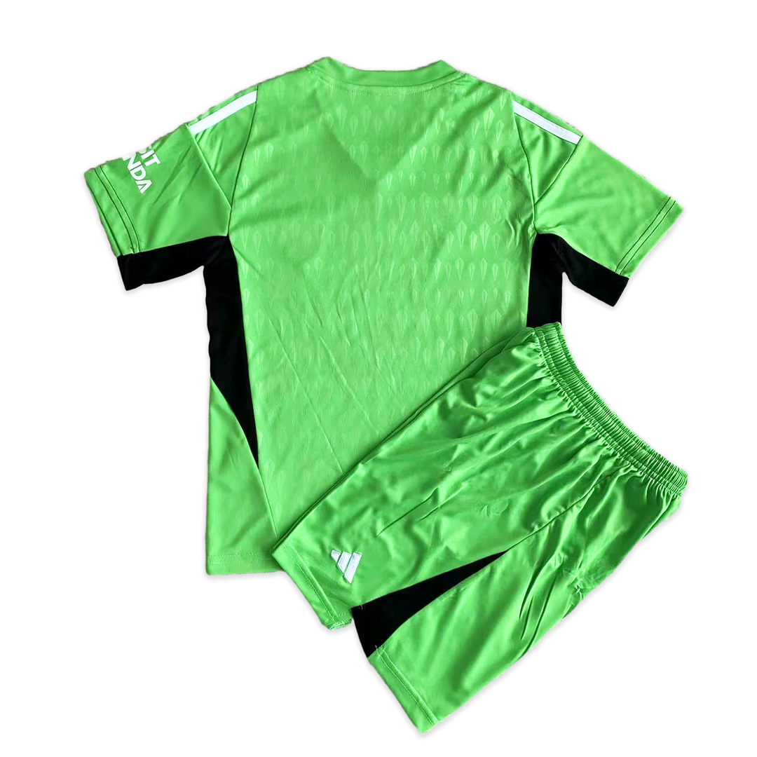 Arsenal 23-24 Green Goalkeeper Kids Kit - Unitedfutballjersey