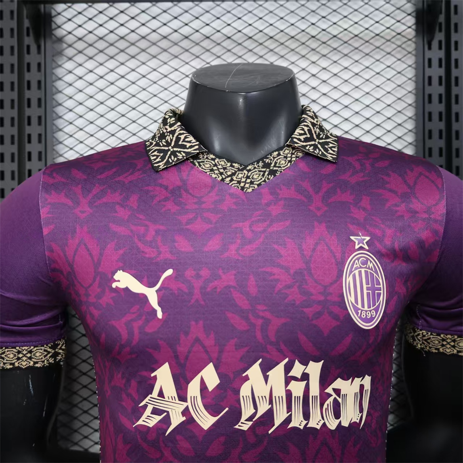 AC Milan 25-26 Team Name Advertisement Purple POLO Special Jersey - Player Version - Unitedfutballjersey