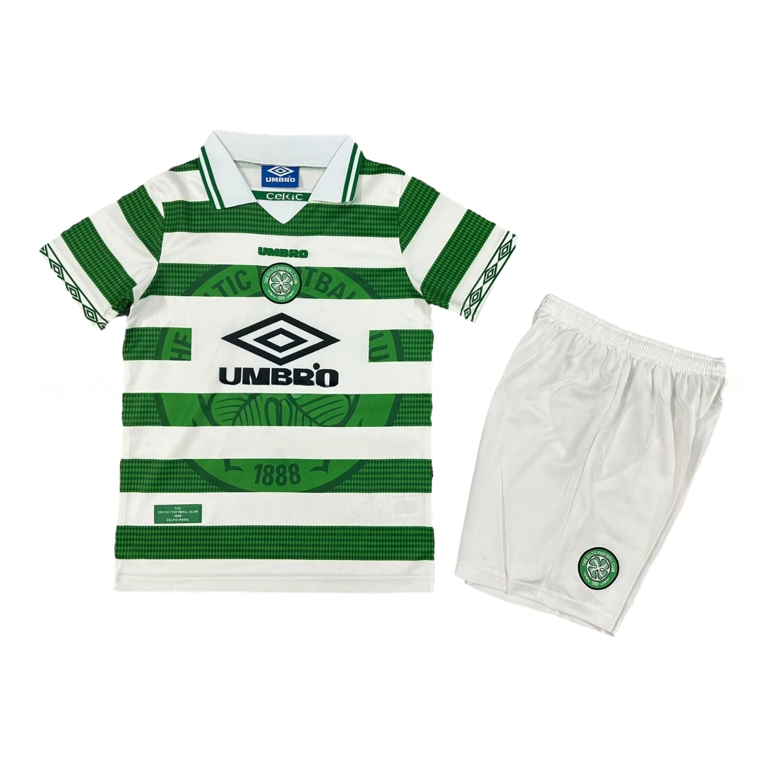 Retro Celtic 1997-99 Home Kids Kit - Unitedfutballjersey