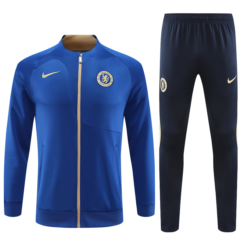 Che 23-24 Jacket Training Tracksuit - Blue - Unitedfutballjersey