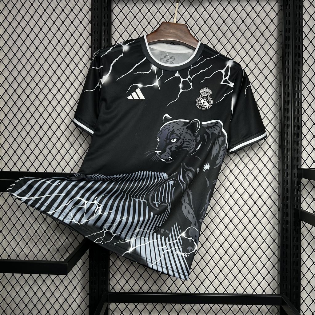 Real Madrid 24-25 Black Leopard Jersey - Fans Version - Unitedfutballjersey