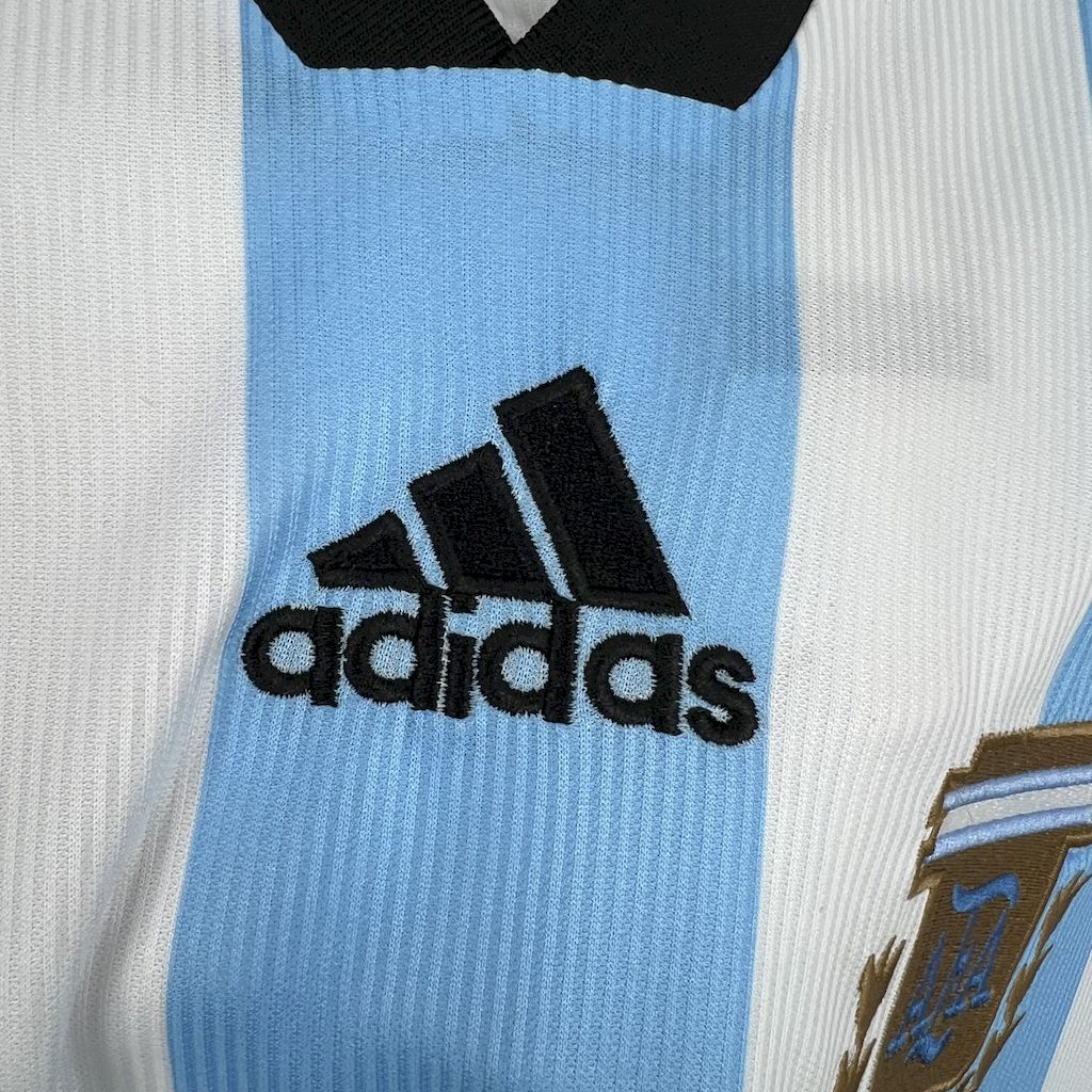 Retro Argentina 1998 Home Long Sleeves Jersey - Unitedfutballjersey