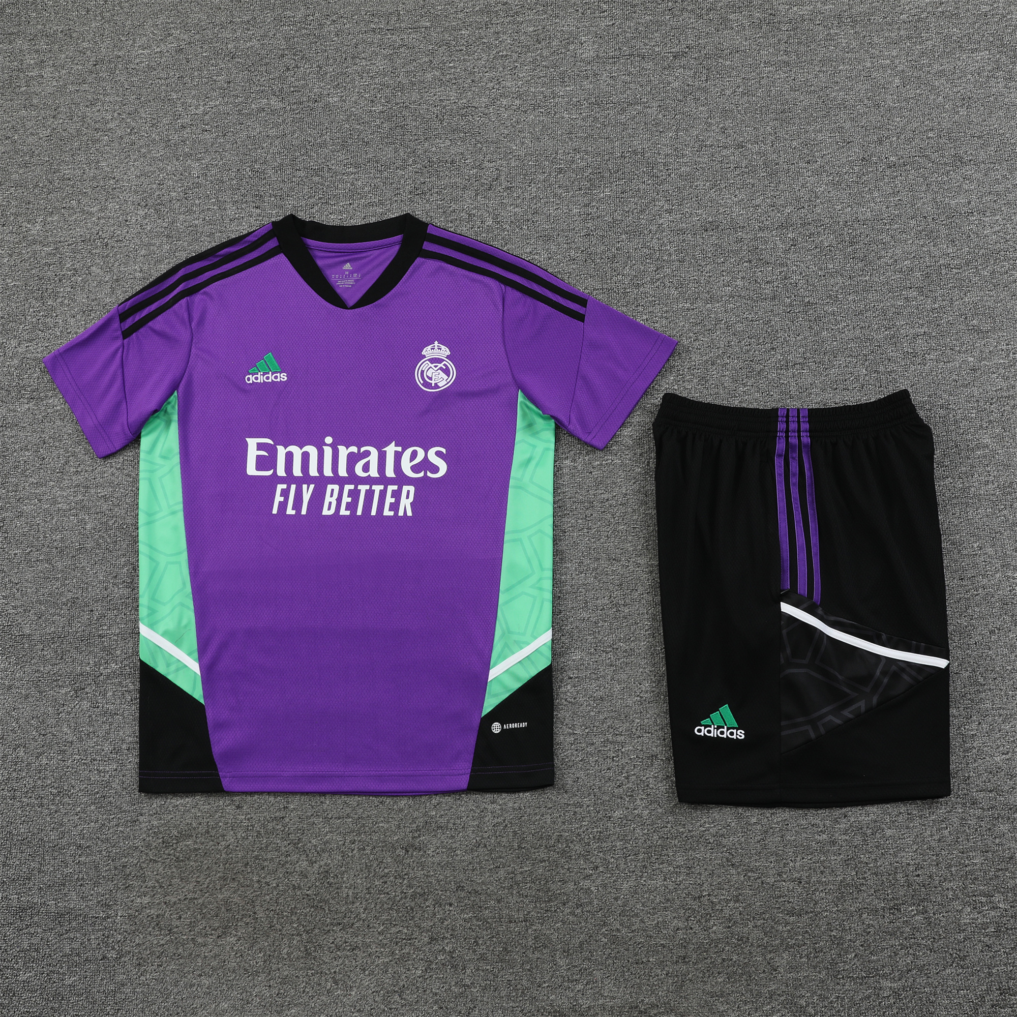 Real Madrid 23-24 Short-Sleeve Training Set - Purple - Unitedfutballjersey
