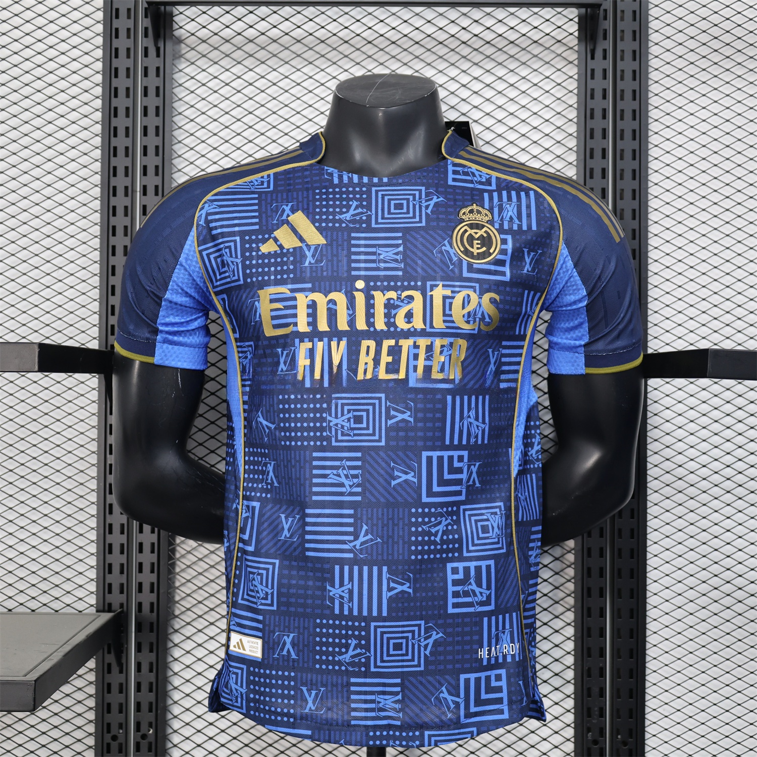 Real Madrid 25-26 Blue Gold Special Edition Jersey - Player Version - Unitedfutballjersey