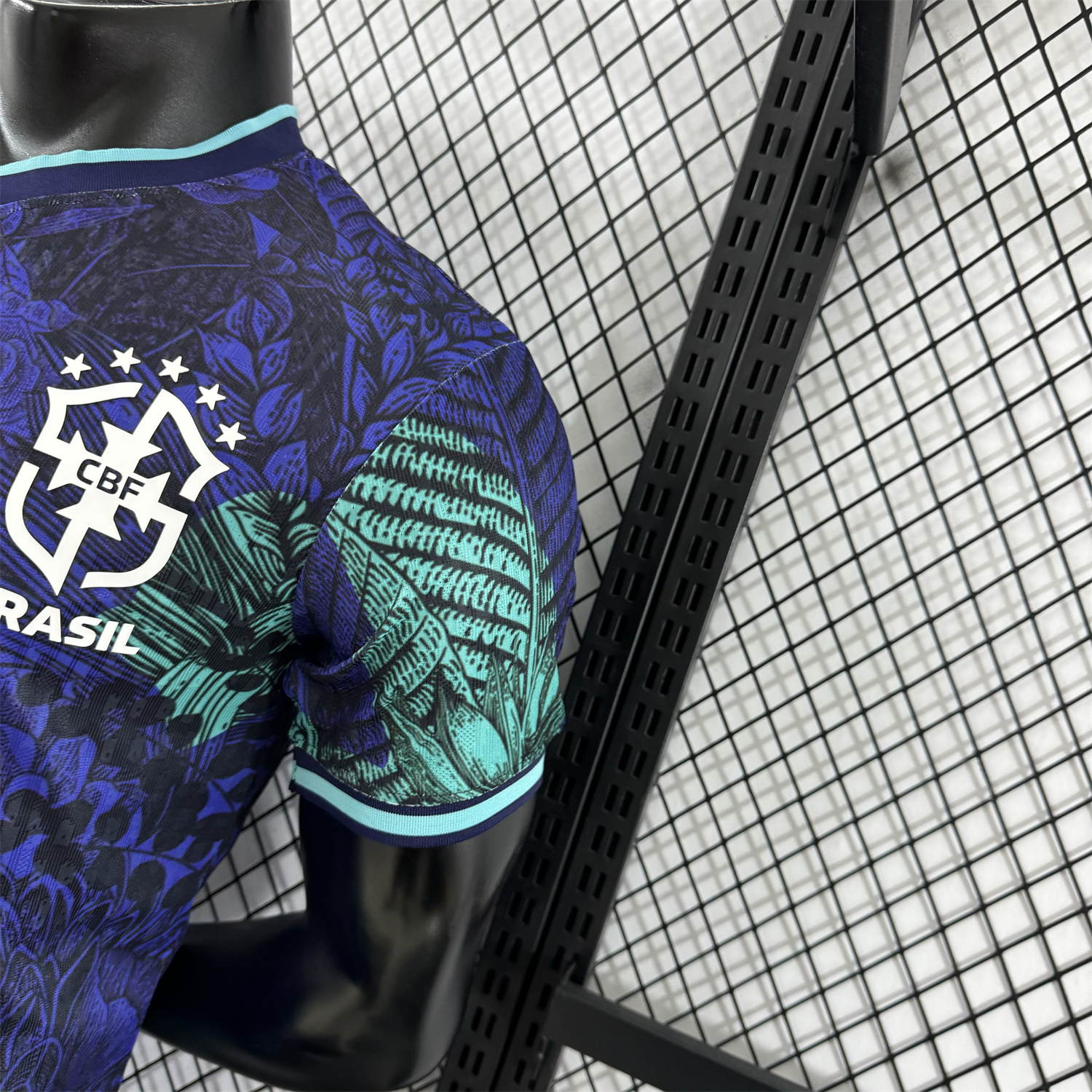 Brazil 25-26 Blue Flowers and Leaves Jersey - Player Version - Unitedfutballjersey